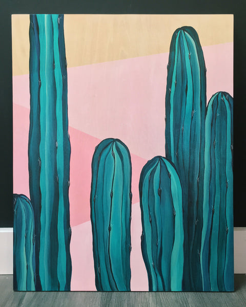 Cacti | Wood Panel